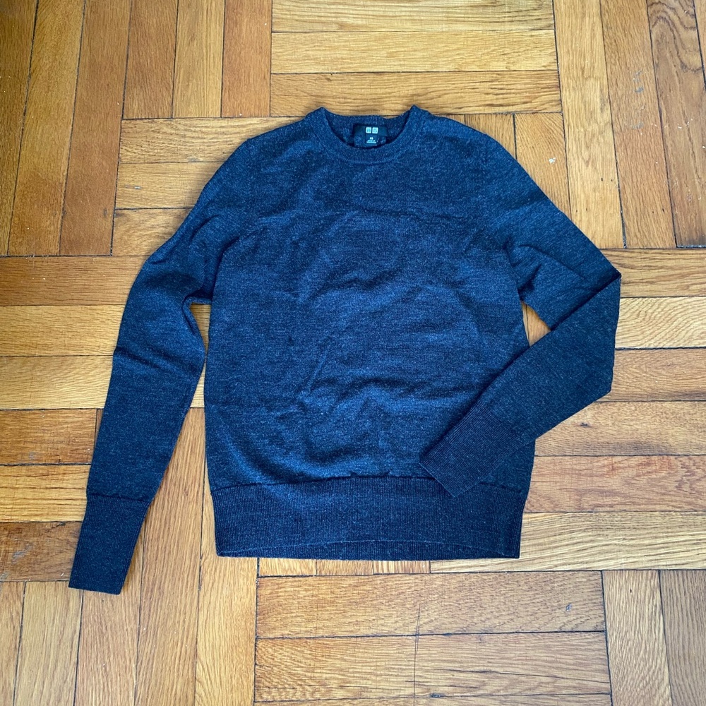 Uniqlo - Grey Sweater 100% Wool - Size XS